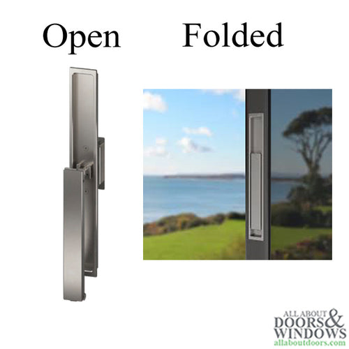 HOPPE Folding Handle and Pull for Lift and Slide Door System - Alpine Frost - HOPPE Folding Handle and Pull for Lift and Slide Door System - Alpine Frost