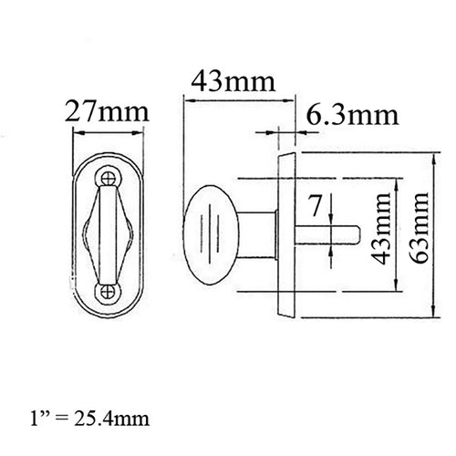 Rosette with Thumbturn for Venting Atrium Sidelites - Choose Color - Rosette with Thumbturn for Venting Atrium Sidelites - Choose Color