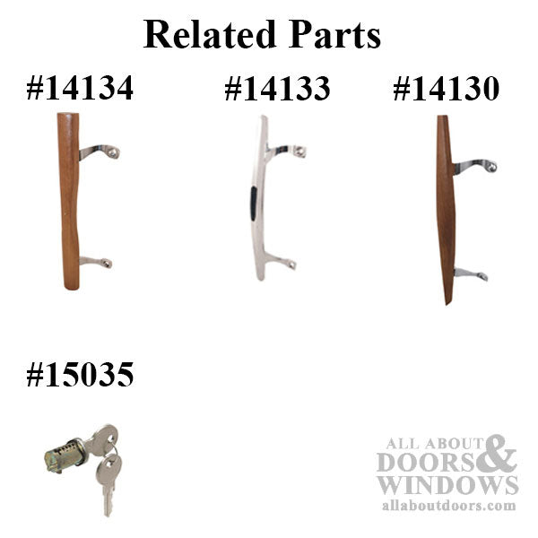 Keyed Sliding Door Handle Flush Type Handle Set with Hook Style Latch Keyed Chrome Finish - Keyed Sliding Door Handle Flush Type Handle Set with Hook Style Latch Keyed Chrome Finish