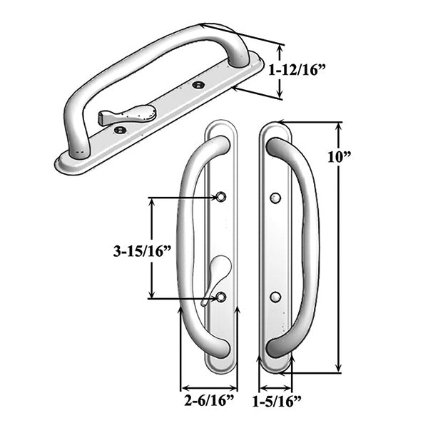 Olympus Door Handle For Sliding Glass Doors Keyed Offset Thumb Turn Schlage Key Way - Olympus Door Handle For Sliding Glass Doors Keyed Offset Thumb Turn Schlage Key Way