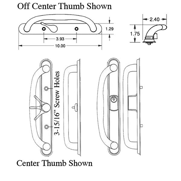Olympus Sliding Patio Door Lever Keyed Non Handed Sliding Glass Door Handle Set - Olympus Sliding Patio Door Lever Keyed Non Handed Sliding Glass Door Handle Set