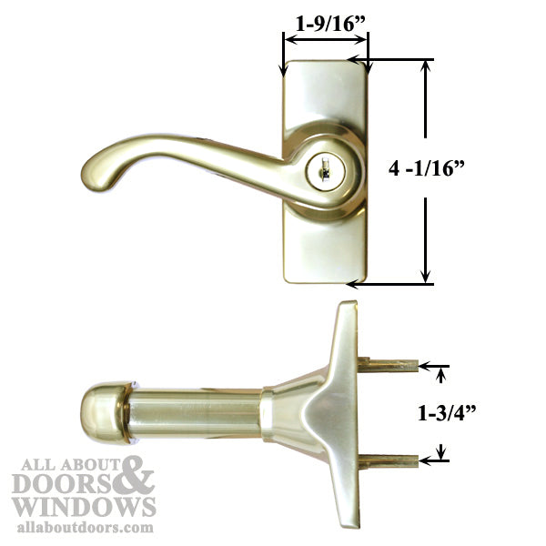 Wartian Complete Storm Door Lever Set Keyed - Wartian Complete Storm Door Lever Set Keyed