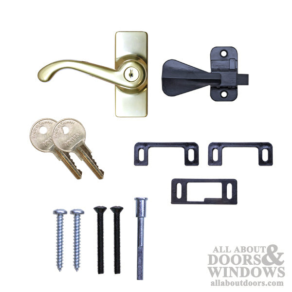 Wartian Complete Storm Door Lever Set Keyed - Wartian Complete Storm Door Lever Set Keyed