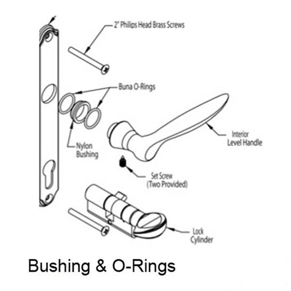 Hoppe Clear Plastic Handle Bushing and Buna Black Rubber O-Ring - Hoppe Clear Plastic Handle Bushing and Buna Black Rubber O-Ring