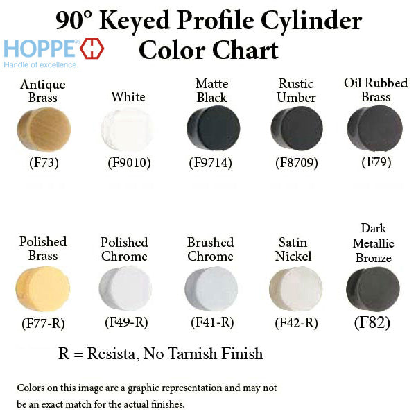 31.5/45.5 Hoppe 90° Non Logo Keyed Profile Cylinder Lock with D-Knob - 31.5/45.5 Hoppe 90° Non Logo Keyed Profile Cylinder Lock with D-Knob
