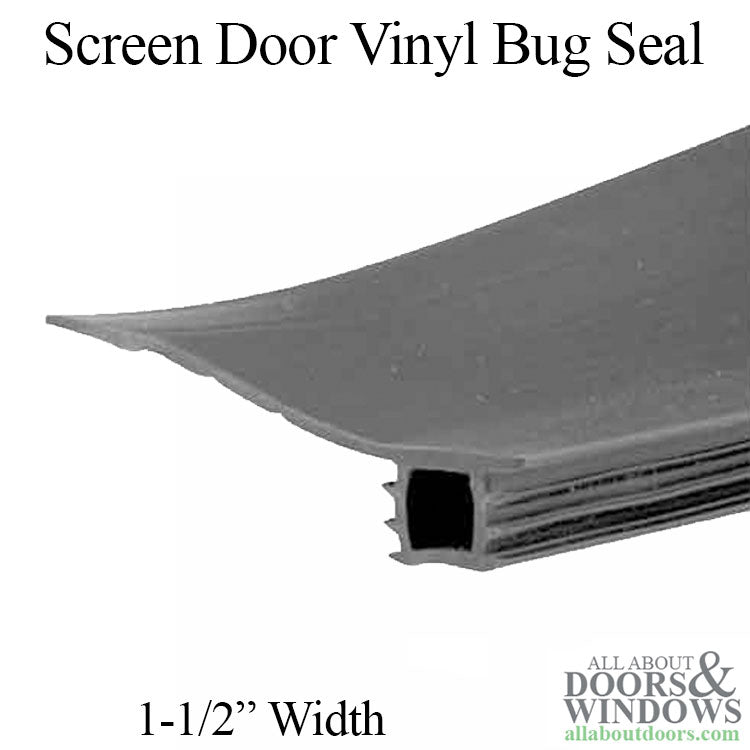 Bug Strip, 1-1/2” Vinyl, Black , Sold by the foot - Bug Strip, 1-1/2” Vinyl, Black , Sold by the foot