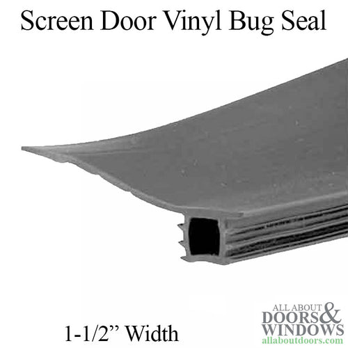 Bug Strip, 1-1/2” Vinyl, Black , Sold by the foot - Bug Strip, 1-1/2” Vinyl, Black , Sold by the foot