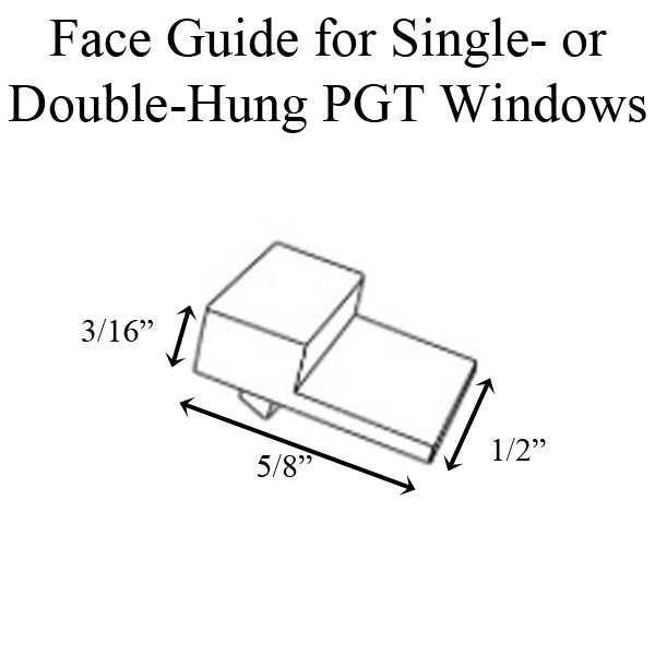 Face Guide, for PGT Windows, White, 5/8