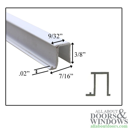 Glazing Bead, 5 line Shape, Vinyl 9/32 Wide, 3/8 Tall - Choose Color - Glazing Bead, 5 line Shape, Vinyl 9/32 Wide, 3/8 Tall - Choose Color