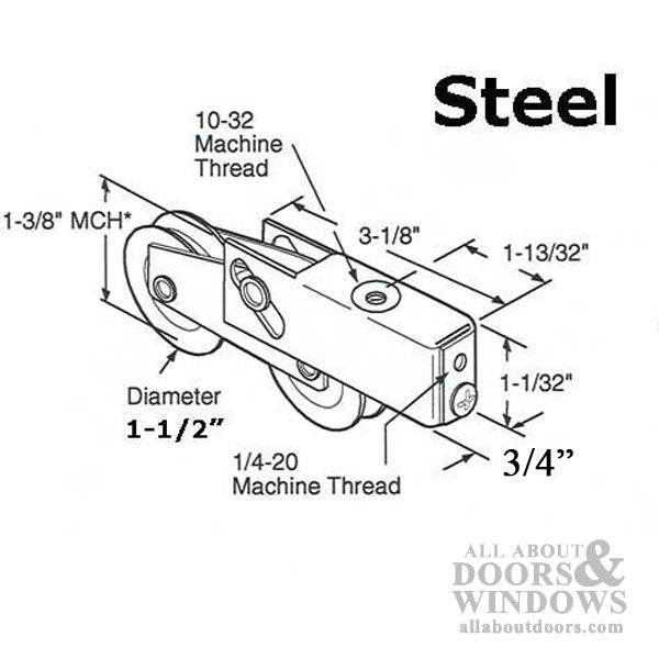 Door Roller For Sliding Glass Patio Door Roller 1.5 Inch Steel Dual Wheel - Door Roller For Sliding Glass Patio Door Roller 1.5 Inch Steel Dual Wheel