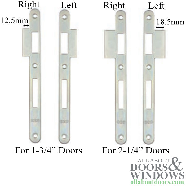 AGB Latch & Deadbolt Strike Keeper - Choose Handing & Door Thickness - AGB Latch & Deadbolt Strike Keeper - Choose Handing & Door Thickness