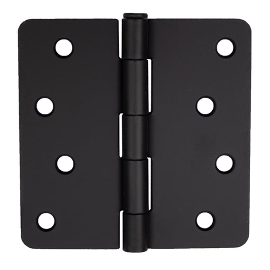 4 x 4 x 1/4 Radius Steel Hinge Residential, Pair, Choose Color