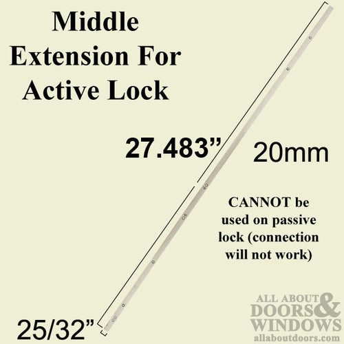Amesbury P2000 Active Upper Shootbolt Assembly for Doors 69 Inch and Under - Amesbury P2000 Active Upper Shootbolt Assembly for Doors 69 Inch and Under