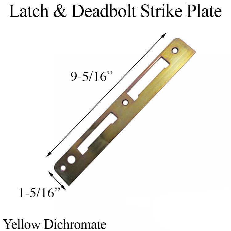 Weathershield Latch & Deadbolt Strike, Flat 1-5/16 x 9-5/16 - YDI - Weathershield Latch & Deadbolt Strike, Flat 1-5/16 x 9-5/16 - YDI