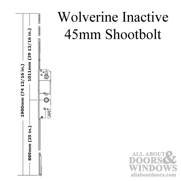 Wolverine 45/92 Inactive New Breed 2 Point Multipoint Door Lock Gear - Stainless Steel (300 series) - Wolverine 45/92 Inactive New Breed 2 Point Multipoint Door Lock Gear - Stainless Steel (300 series)