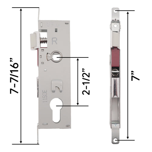 Andersen Storm Door Lock Case Lock Body Only Right Handed 3000 Series Lock - Andersen Storm Door Lock Case Lock Body Only Right Handed 3000 Series Lock