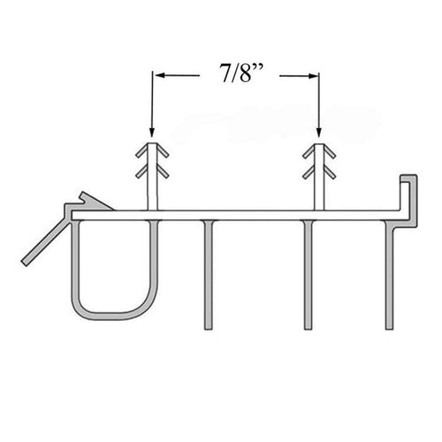 Door Bottom Drive-In Sweep with 2 barbs for Kerf Application - Beige - Door Bottom Drive-In Sweep with 2 barbs for Kerf Application - Beige