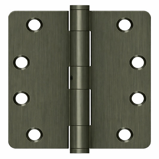 4 x 4 x 1/4 Radius Steel Hinge, Heavy Duty