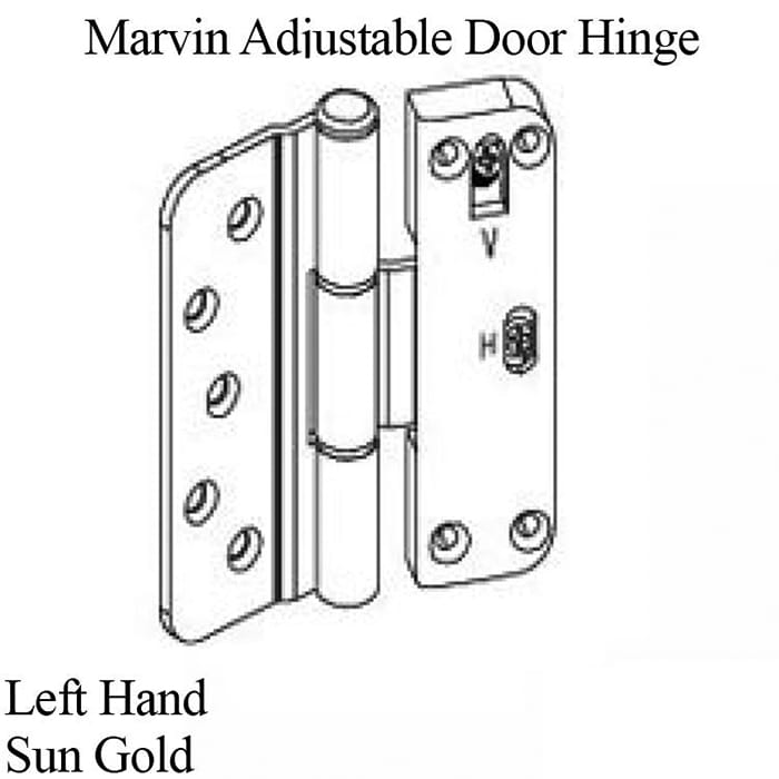 Marvin Adjustable Door Hinge 1993-1996 Left Hand Sun Gold 3 PACK - Marvin Adjustable Door Hinge 1993-1996 Left Hand Sun Gold 3 PACK