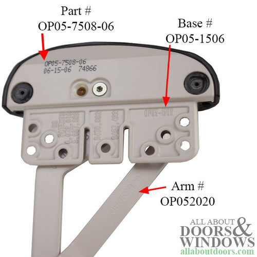 Roto Pro-Drive Split Arm Vinyl Window LH - Roto Pro-Drive Split Arm Vinyl Window LH