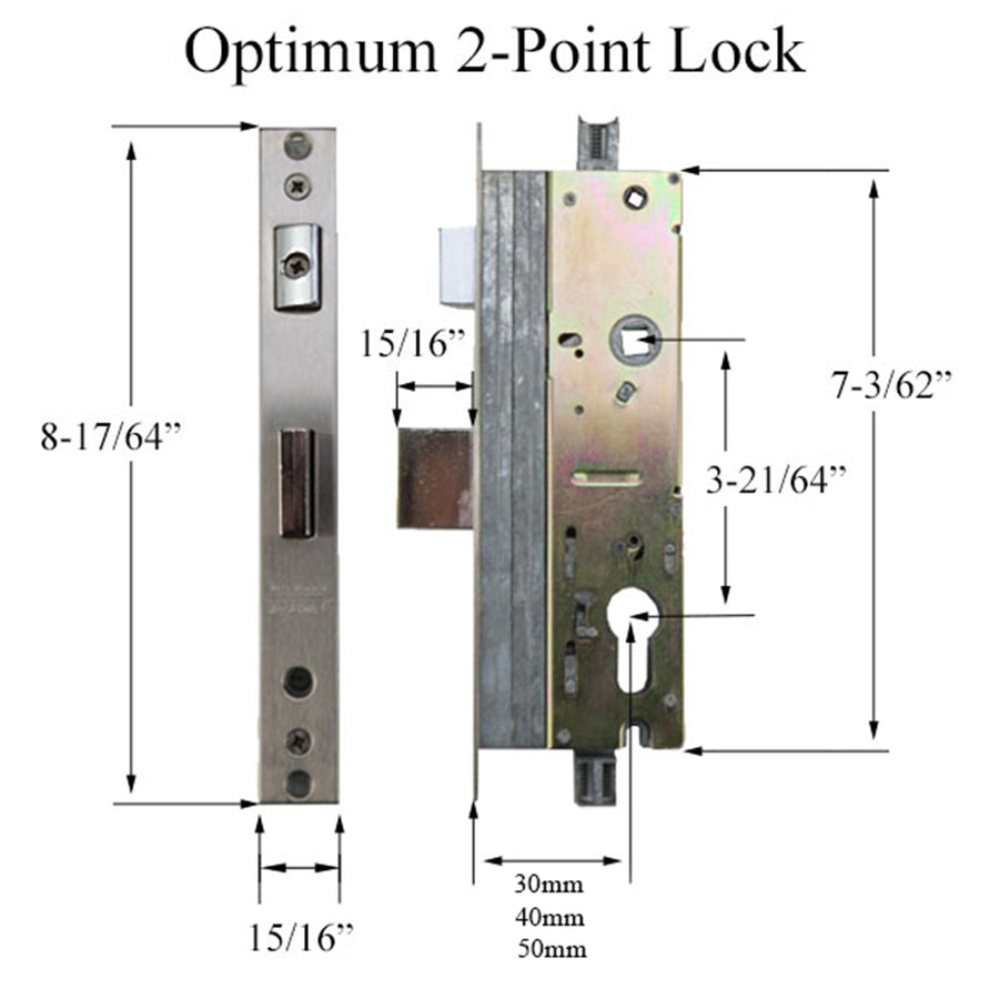 Optimum Long Throw 4-Point Door Lock 85mm PZ - Optimum Long Throw 4-Point Door Lock 85mm PZ