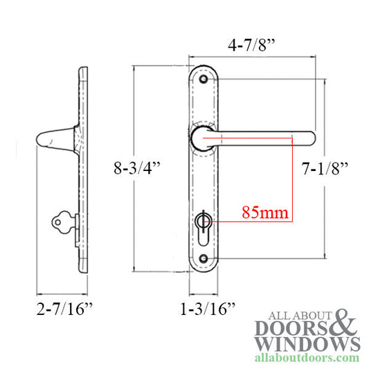 Acacia Active Handle Kit for 1-3/4" and 2-1/4" Doors