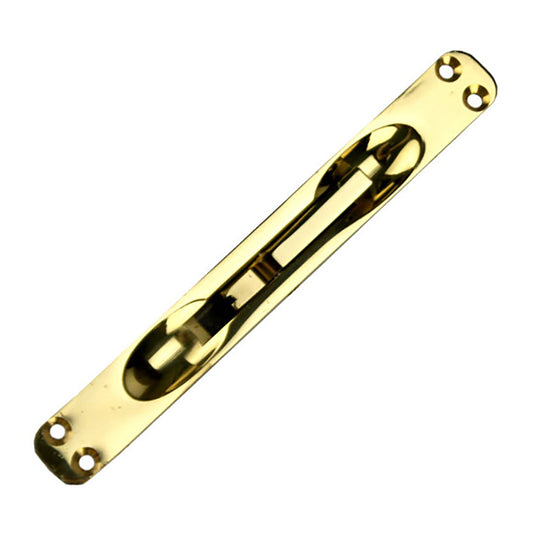 Marvin Inactive 6-3/8" Flushbolt, Polished Brass