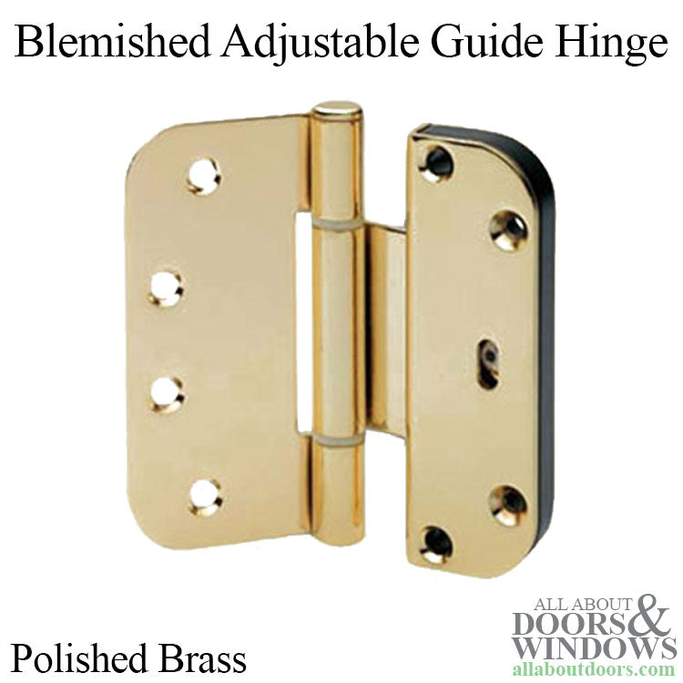 Blemished V400 Horizontal Adjustable 4x4 Guide Hinge 2D - Polished Brass - Blemished V400 Horizontal Adjustable 4x4 Guide Hinge 2D - Polished Brass