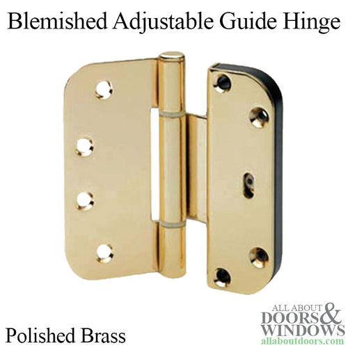 Blemished V400 Horizontal Adjustable 4x4 Guide Hinge 2D - Polished Brass - Blemished V400 Horizontal Adjustable 4x4 Guide Hinge 2D - Polished Brass