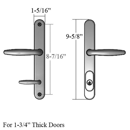 800A Series ADA Compliant Handle, Keyed Active - 800A Series ADA Compliant Handle, Keyed Active