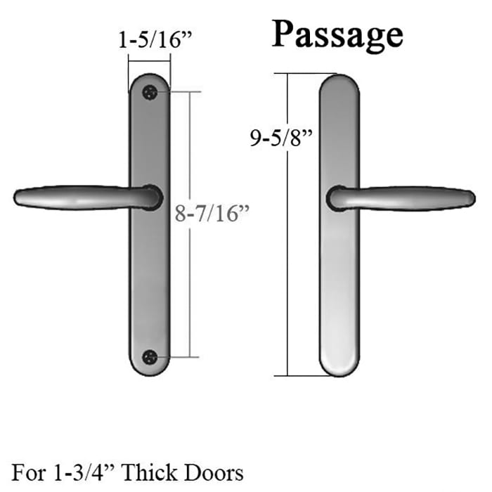 800A Series ADA Compliant Handle, Non-Keyed Passive - 800A Series ADA Compliant Handle, Non-Keyed Passive
