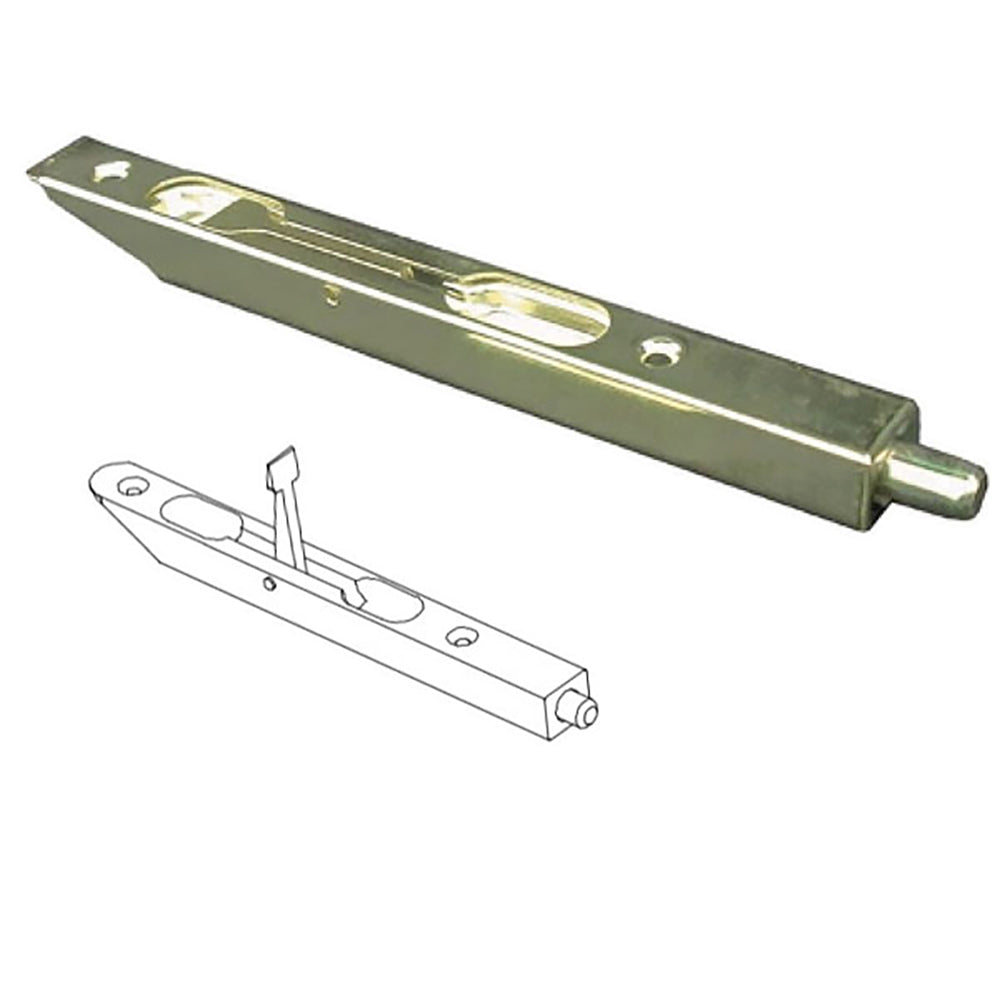 Head-Foot or Jamb Flush Bolt - Solid Brass - Head-Foot or Jamb Flush Bolt - Solid Brass