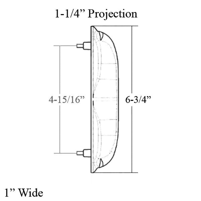 Willo Slim Locking Exterior Pull with Hole for Key Cylinder - Willo Slim Locking Exterior Pull with Hole for Key Cylinder