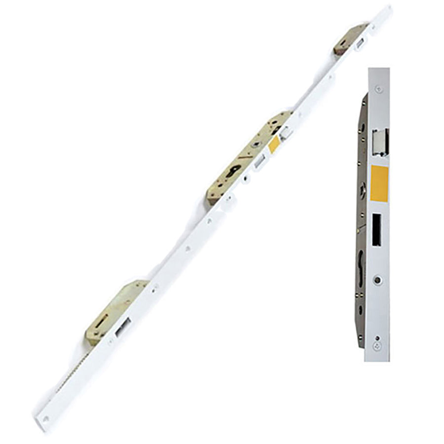 Storm Door Multipoint Lock (MPL), 2 Hooks and Deadbolt, RH - White - Storm Door Multipoint Lock (MPL), 2 Hooks and Deadbolt, RH - White