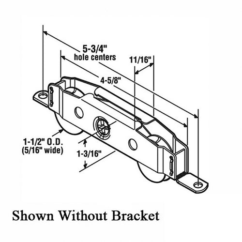 Certainteed Tandem Roller Assembly with Support Bracket 1.5 Inch Steel Wheel Diameter - Certainteed Tandem Roller Assembly with Support Bracket 1.5 Inch Steel Wheel Diameter