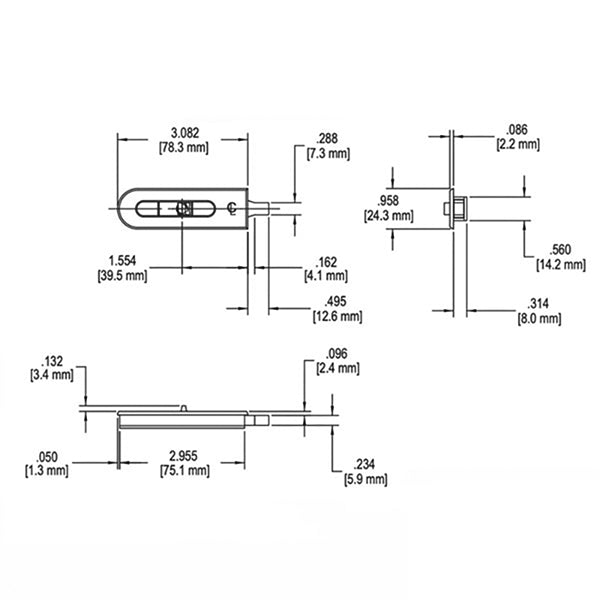 Truth Non-Handed Tilt Latch with Flange - Truth Non-Handed Tilt Latch with Flange