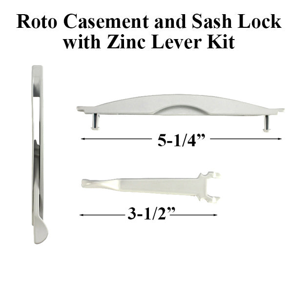 Roto Casement Window Sash lock, Handle and Escutcheon, Zinc - Roto Casement Window Sash lock, Handle and Escutcheon, Zinc