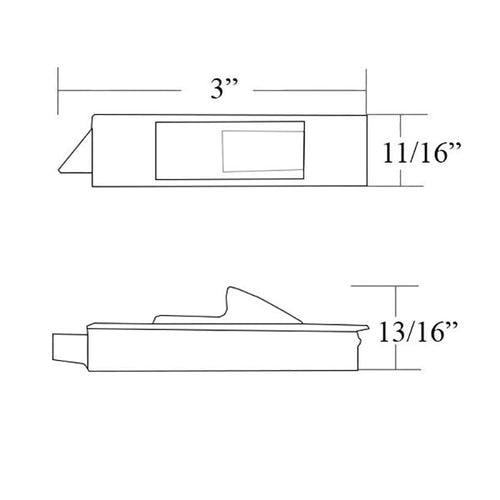 Tilt Latch, Slide in Plastic, Raised Latch - Pair - White - Tilt Latch, Slide in Plastic, Raised Latch - Pair - White