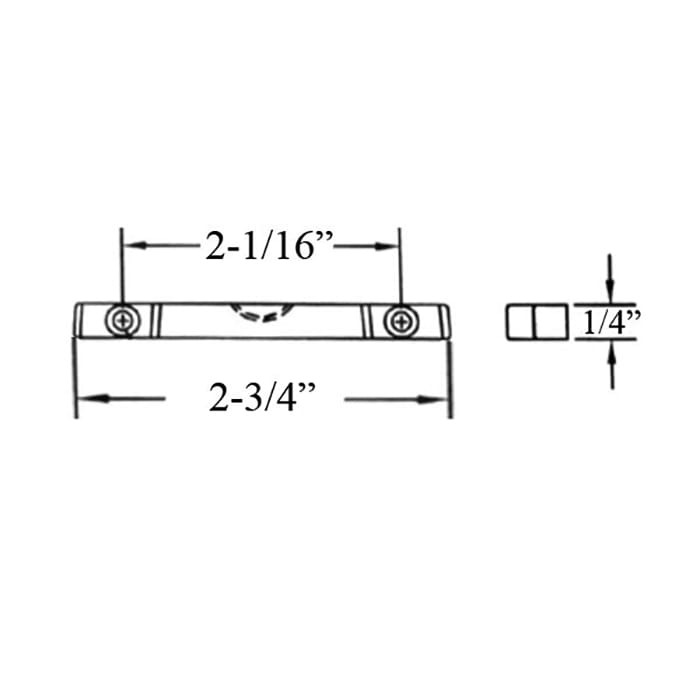 Sash Lock Keeper 2.063 Inch Hole Spacing - Sash Lock Keeper 2.063 Inch Hole Spacing