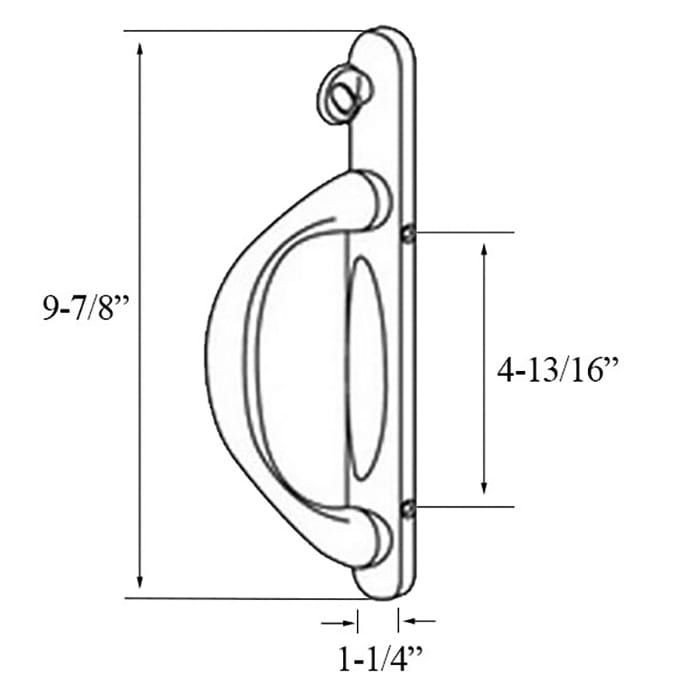 Left Handed ROTO Inside Handle 4-13/16 Inch Screw Hole Spacing Door Handle Set - Left Handed ROTO Inside Handle 4-13/16 Inch Screw Hole Spacing Door Handle Set