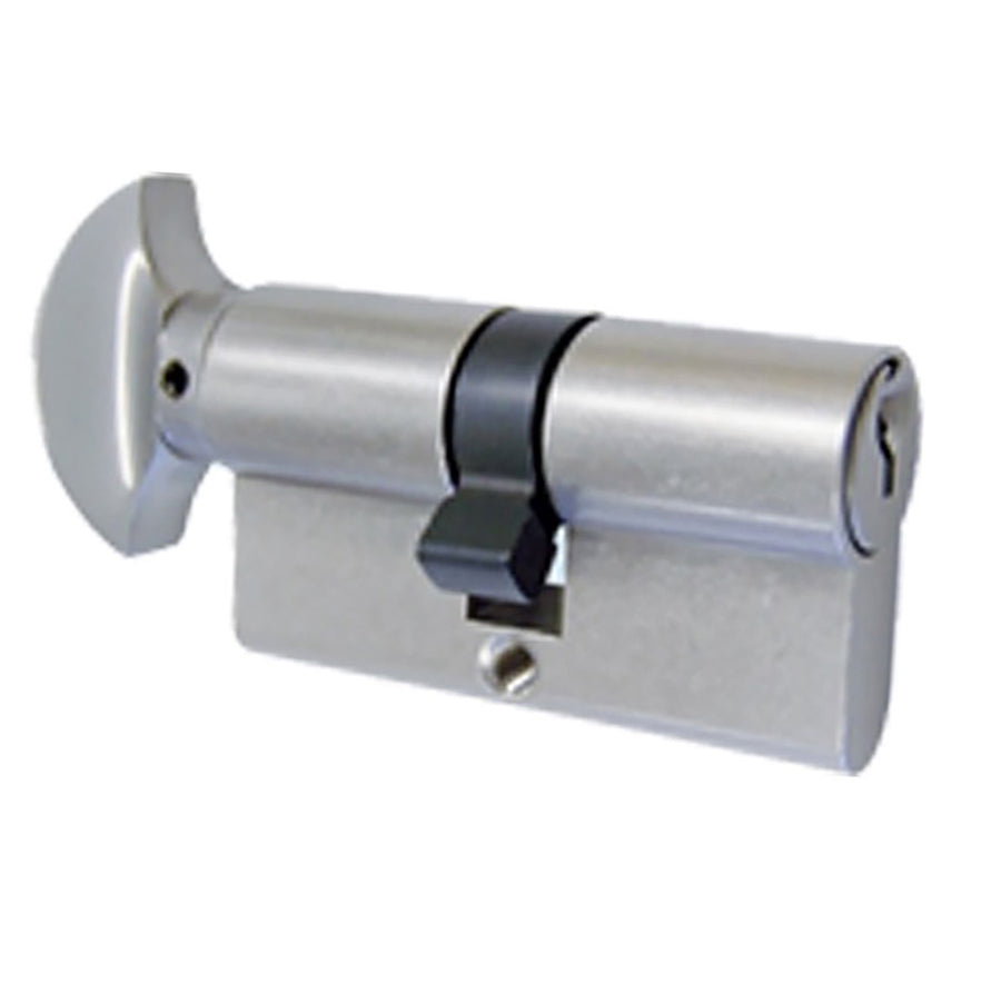 Ferco 31/31 PZ-Cylinder w/ Key and Thumbturn - Satin Nickel - Ferco 31/31 PZ-Cylinder w/ Key and Thumbturn - Satin Nickel