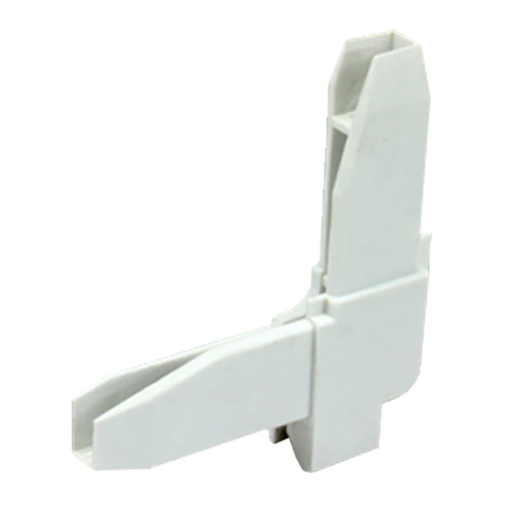 Window Screen Corner Key with Outside Flange Tab, Plastic, Left Hand - White - Window Screen Corner Key with Outside Flange Tab, Plastic, Left Hand - White