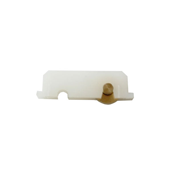 Sliding Window Roller, Single Brass Wheel, Brass Axle, Nylon Housing - White - Sliding Window Roller, Single Brass Wheel, Brass Axle, Nylon Housing - White