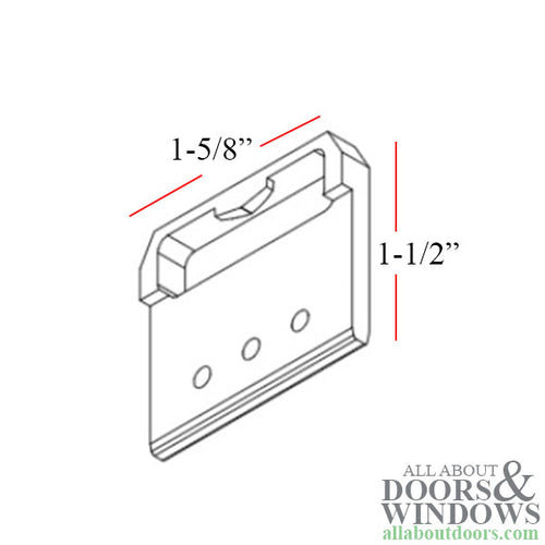 Face Mount & Keeper for Single / Double Hung Sliding Window Sash Lock Strike - White - Face Mount & Keeper for Single / Double Hung Sliding Window Sash Lock Strike - White