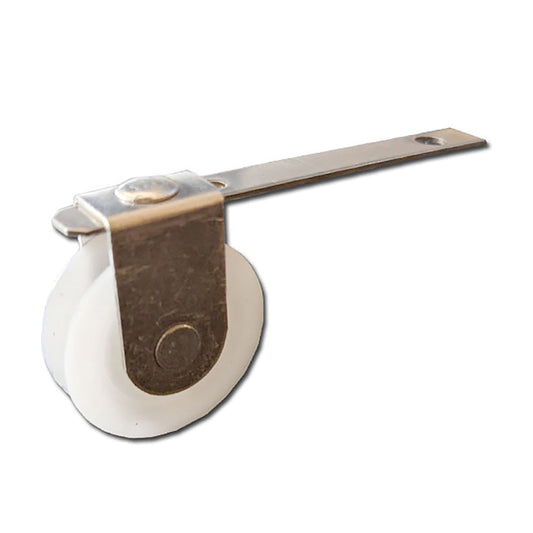 Straight Spring Tension Roller Assembly with 1" Nylon Wheel