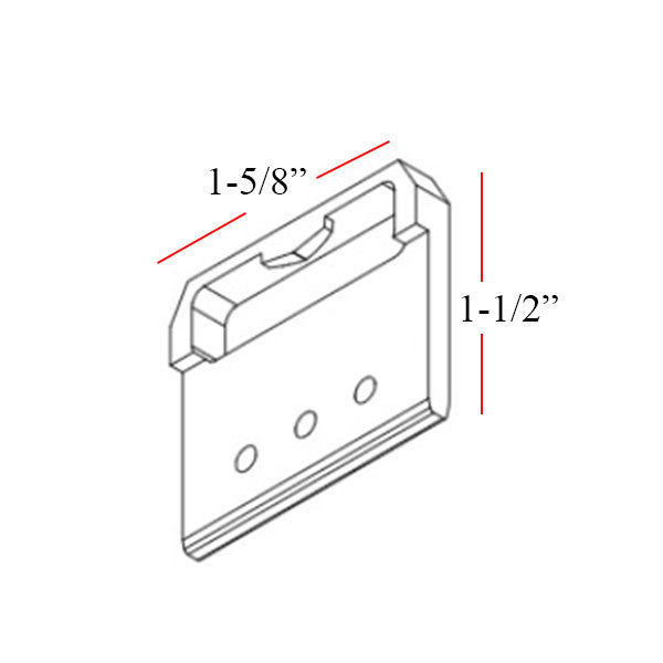Face Mount & Keeper for Single / Double Hung Sliding Window Sash Lock Strike - White - Face Mount & Keeper for Single / Double Hung Sliding Window Sash Lock Strike - White