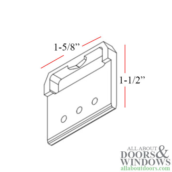 Face Mount & Keeper for Single / Double Hung Sliding Window Sash Lock Strike - White - Face Mount & Keeper for Single / Double Hung Sliding Window Sash Lock Strike - White