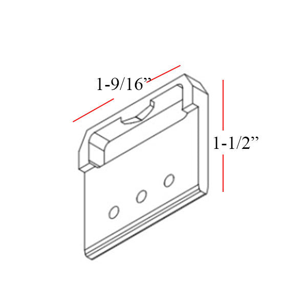 Face Mount & Keeper for Single / Double Hung Sliding Window Sash Lock Strike - White - Face Mount & Keeper for Single / Double Hung Sliding Window Sash Lock Strike - White