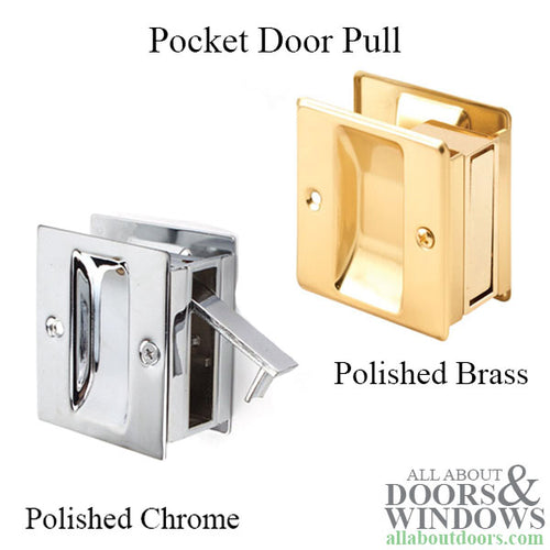 Pocket Door Pull Passage 2-1/2 x 2-3/4 Inch - Choose Finish - Pocket Door Pull Passage 2-1/2 x 2-3/4 Inch - Choose Finish