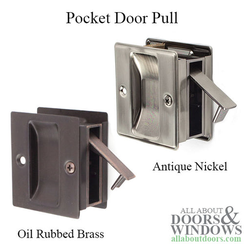 Pocket Door Pull Passage 2-1/2 x 2-3/4 Inch - Choose Finish - Pocket Door Pull Passage 2-1/2 x 2-3/4 Inch - Choose Finish